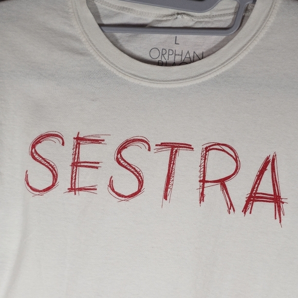 Hot Topic Ophan Black Women's White Sestra Red Winged Back Shirt Size Large - Picture 5 of 9